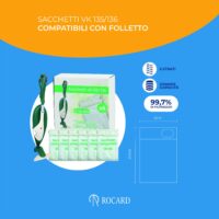 Sacchetti Compatibili per Folletto VK135/136, 6 Pezzi, 5 Strati in Microfibra, Alta Filtrazione, Trattiene le Micropolveri - immagine 2