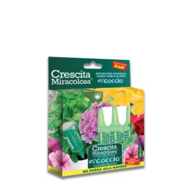Integratore per piante in vaso Crescita Miracolosa in fiale, nutrimento completo per piante da interno ed esterno, stimola crescita e fioritura.