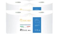 Rocard® | 4 Rotoli Carta Asciugatutto 3200 Strappi – Extra Resistente 2 Veli Pura Cellulosa con Microgoffratura – Rotoloni Uso Alimentare, Casalingo e Industriale