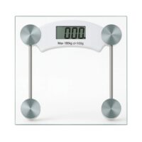 Rocard® – Bilancia Pesapersone Digitale, Display LCD, Vetro Temperato, 30x30 cm, Portata 150 kg, Ultra Sottile, Accensione Automatica, Colore Bianco