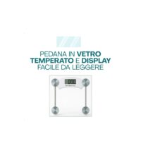 Rocard® – Bilancia Pesapersone Digitale, Display LCD, Vetro Temperato, 30x30 cm, Portata 150 kg, Ultra Sottile, Accensione Automatica, Colore Bianco - immagine 2