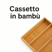Casa Milano – Cassetto Porta Cialde in Bamboo e Vetro 31×30×10 cm, Organizer Capsule Caffè per Cucina - immagine 2
