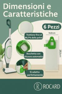 Sacchetti Compatibili per Folletto VK140 e VK150 – Confezione da 6, Microfibra Resistente, Antibatterici, Alta Filtrazione, Ricambi per Aspirapolvere Vorwerk - immagine 3