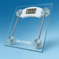 Rocard® – Bilancia Pesapersone Digitale, Display LCD, Vetro Temperato, 30x30 cm, Portata 150 kg, Ultra Sottile, Accensione Automatica, Colore Bianco - immagine 3