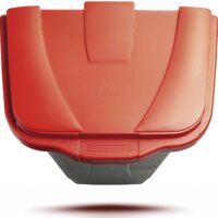 Mobil Plastic – Bidone Differenziata 100L Grigio con Coperchio Rosso - immagine 7