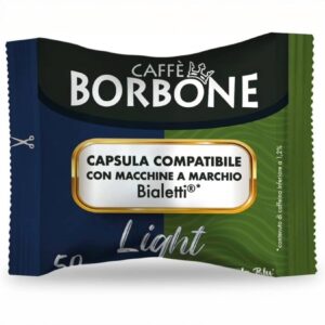 Capsule Caffè Borbone Light compatibili Bialetti con il 50% di caffeina in meno rispetto alla Miscela Blu