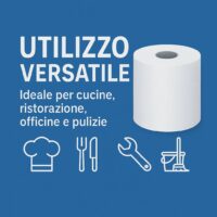 Rocard® | 2 Rotoli Carta Asciugatutto 1600 Strappi – Extra Resistente 2 Veli Pura Cellulosa con Microgoffratura – Rotoloni Uso Alimentare, Casalingo e Industriale - immagine 8
