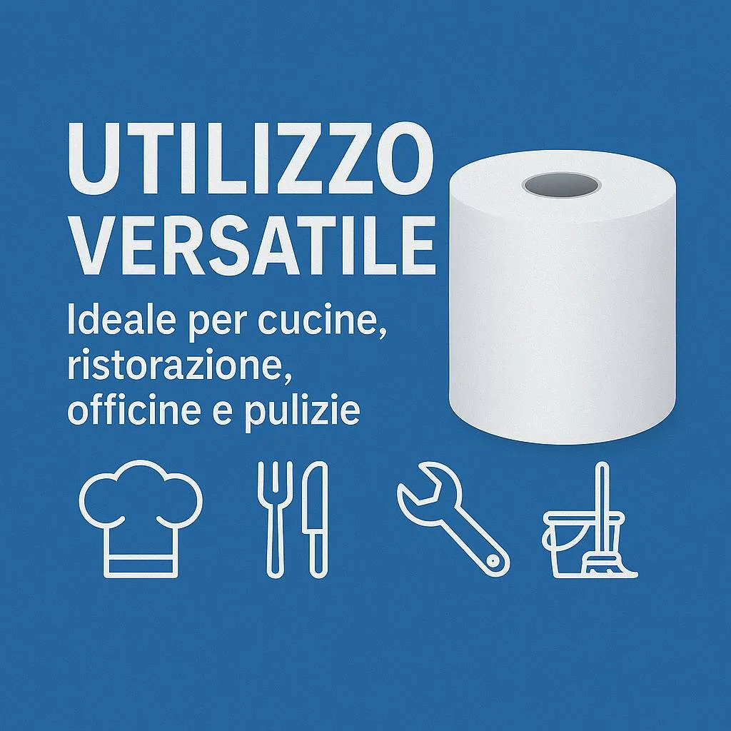 Rocard® Carta Asciugatutto 6 Rotoli 4800 Strappi Extra Resistente 2 Veli - immagine 7