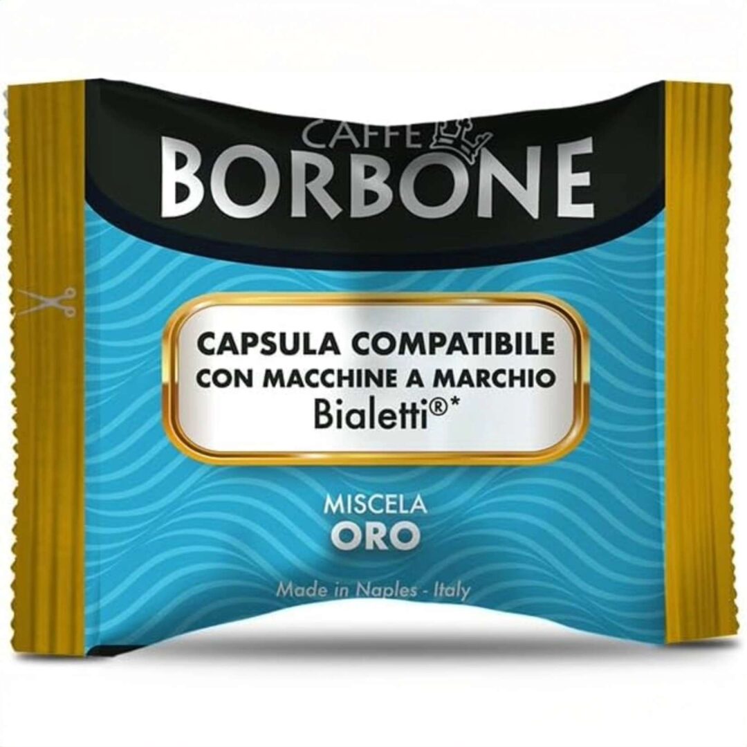 Capsule Caffè Borbone Miscela Oro compatibili Bialetti per espresso dal gusto delicato e aromatico