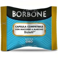 Caffè Borbone Miscela Oro – Capsule Compatibili Macchine Bialetti® – Gusto Delicato e Aromatico