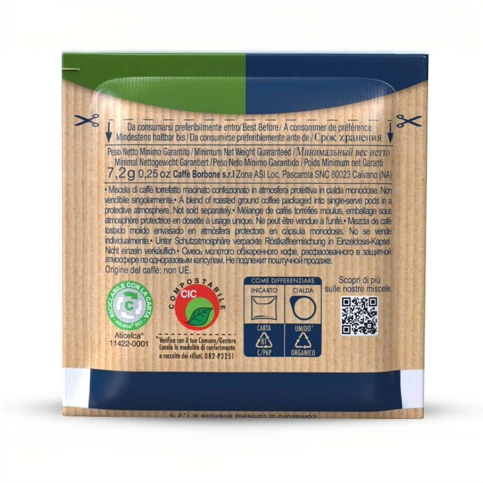 Caffè Borbone – Cialde ESE 44mm compostabili Miscela Light – 50% di caffeina in meno della Miscela Blu - immagine 2