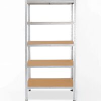 Cilvani – Scaffale metallico zincato 5 ripiani 180×100×40 cm – Incastro, MDF 5 mm - immagine 3