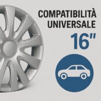 Copricerchi 16" Cora Alulook – Set 4 universali in ABS - immagine 2