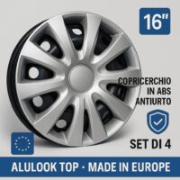 Copricerchi 16" Cora Alulook – Set 4 universali in ABS - immagine 3