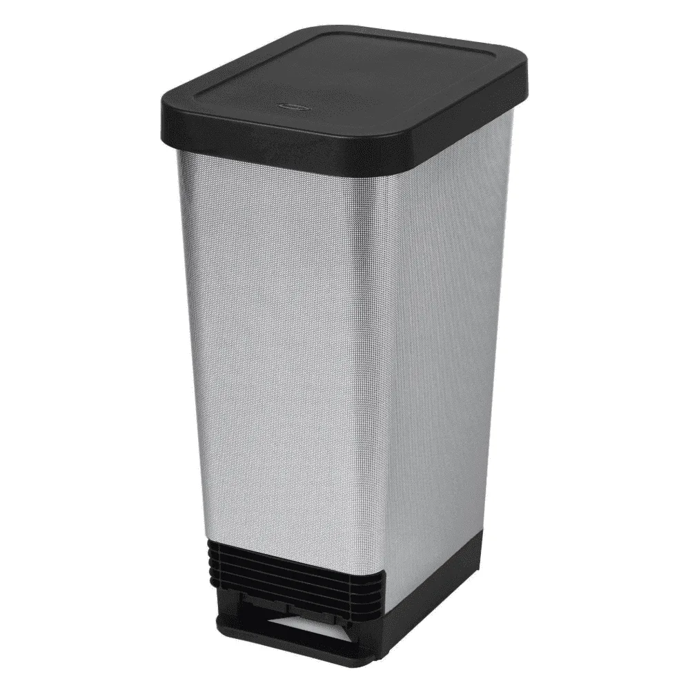 20904-jpg.webp Tontarelli Pattumiera a Pedale Moda 45L Carbonio Anti Odore - immagine 1