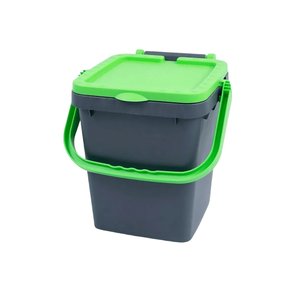 Ecoplast Pattumiera Raccolta Differenziata 20L Verde in Plastica Riciclata – Bidone Spazzatura Made in Italy - immagine 1