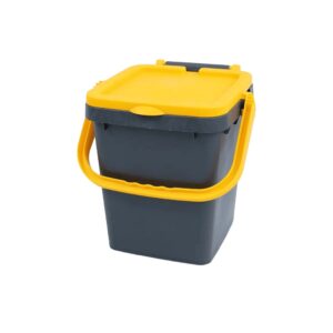 Pattumiera Ecoplast 20L gialla in plastica riciclata per raccolta differenziata Made in Italy
