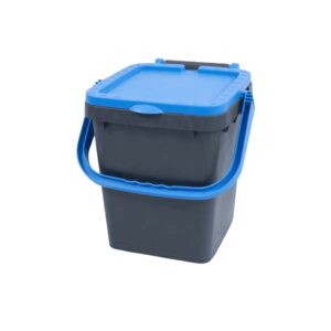 Pattumiera Ecoplast 20L blu in plastica riciclata per raccolta differenziata, Made in Italy