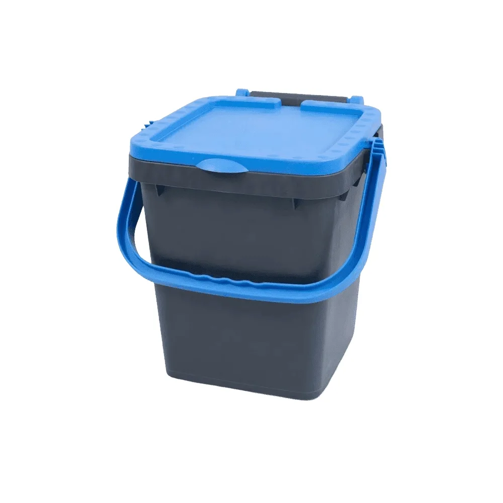 Ecoplast Pattumiera Raccolta Differenziata 20L Blù in Plastica Riciclata – Bidone Spazzatura Made in Italy - immagine 1