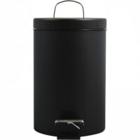 Msv –  Pattumiera Bagno 3L Nera – Cestino Cosmetici a Pedale in Acciaio Inossidabile con Secchio Interno Estraibile, Compatto ed Elegante - immagine 8