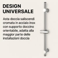 Feridas –  Saliscendi Plus 85 cm cromato regolabile - immagine 4
