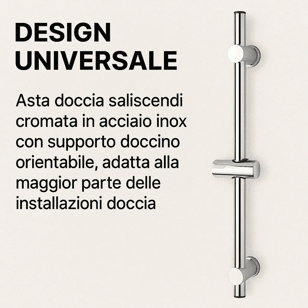 Feridas –  Saliscendi Plus 70 cm cromato regolabile - immagine 4