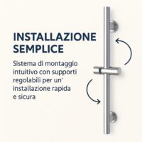 Feridas –  Saliscendi Plus 85 cm cromato regolabile - immagine 5