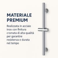 Feridas –  Saliscendi Plus 85 cm cromato regolabile - immagine 7