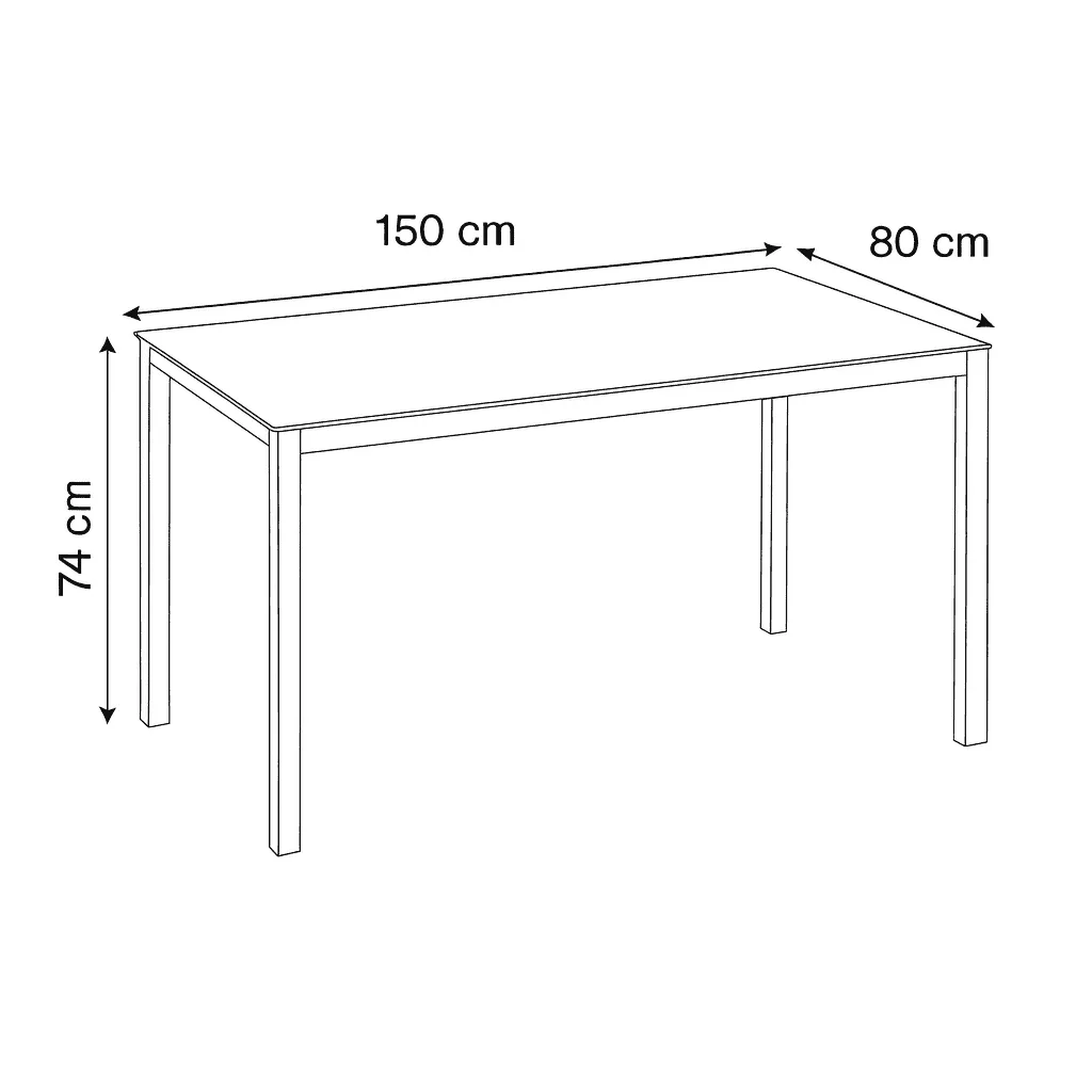 Tavolo da Giardino WENDY 150x80 cm in Ferro Sabbia con Piano in Vetro Temperato Weaving Glass, Tavolo Esterno per Terrazzo e Veranda - immagine 7