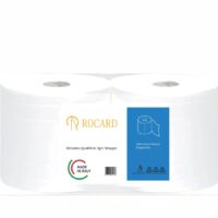 Rocard® | 2 Rotoli Carta Asciugatutto 1600 Strappi – Extra Resistente 2 Veli Pura Cellulosa con Microgoffratura – Rotoloni Uso Alimentare, Casalingo e Industriale