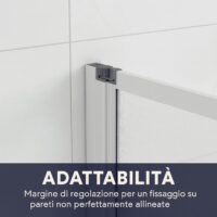 Garofalo – Box Vasca Pieghevole 3 Ante 133-134 cm – Parete Sopravasca per Vasca da Bagno  – Antigoccia, Salvaspazio e Facile da Installare - immagine 6