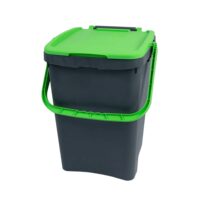 Ecoplast Bidone Raccolta Differenziata 50L Verde – Pattumiera in Plastica Riciclata, 43x41x54, Made in Italy