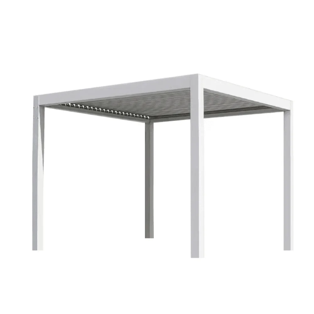 21145-jpg.webp Pergola Bioclimatica 3x4 m Bianca in Alluminio – Struttura da Giardino con Lamelle in Ferro Orientabili, Grondaia con Scarico dell’Acqua e Viti in Acciaio Inox per Terrazzo e Patio - immagine 1