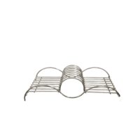 Scolapiatti da appoggio trafilato in ferro FE360B o acciaio inox, grigio effetto cromo, porta piatti moderno da cucina.