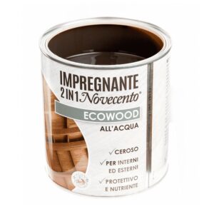Barattolo Cera Novecento Ecowood Impregnante 9134 incolore 750 ml per protezione e finitura del legno.
