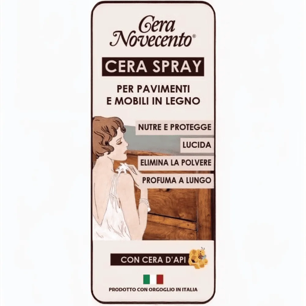 Cera Novecento Spray Lucidante Antipolvere 400 ml – Per Mobili e Pavimenti in Legno, Adatta anche al Marmo - immagine 2