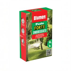 Scatola di semi Blumen Prato Forte Ombreggiato da 500g per la semina di tappeti erbosi in aree poco illuminate.