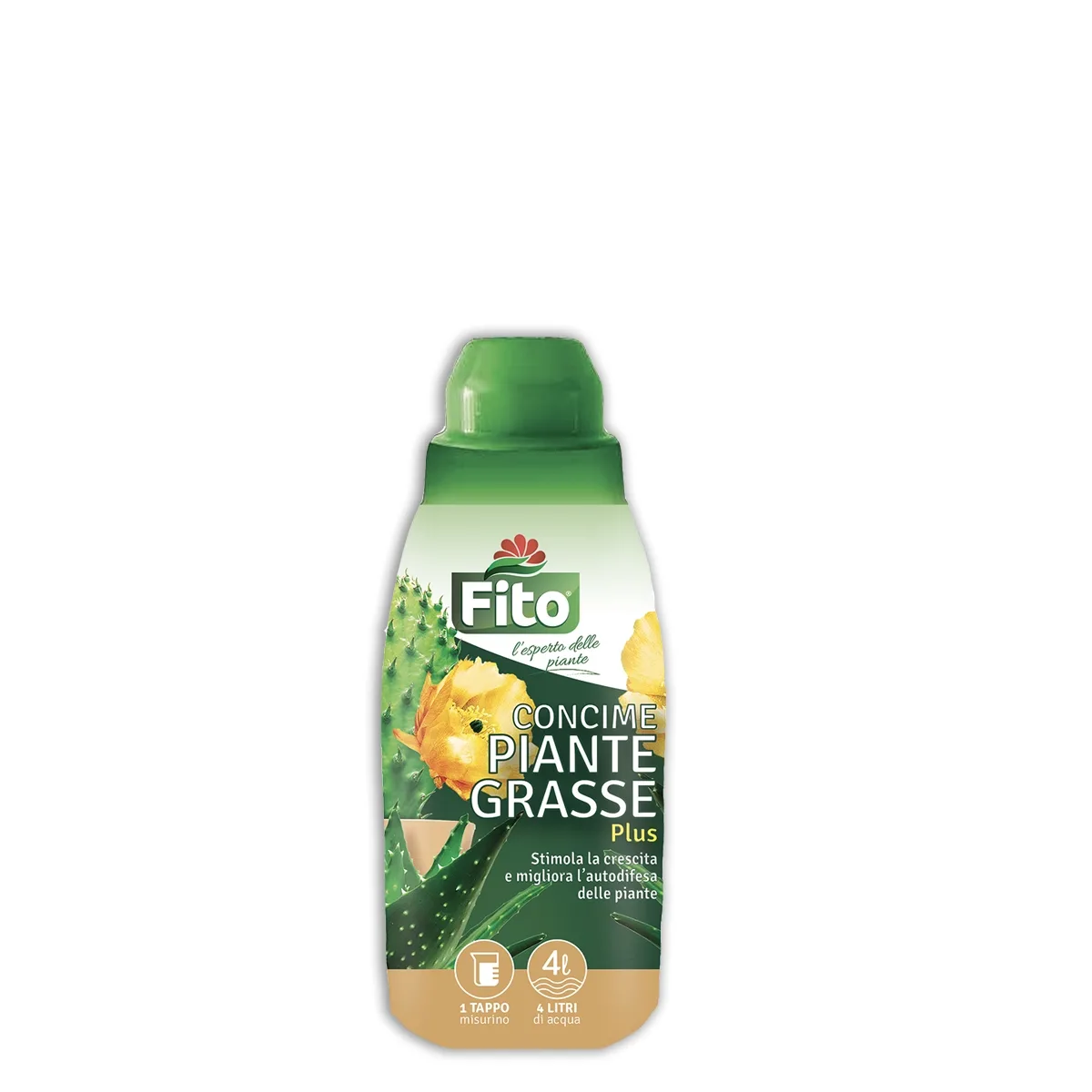 fito-concime-piante-grasse-plus-flacone.jpg Flacone di Concime Piante Grasse Plus Fito, fertilizzante specifico per cactacee e piante succulente.