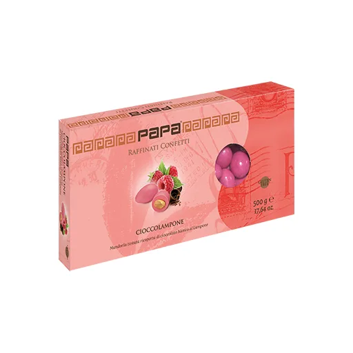 21411-jpg.webp Confetti Papa – Lampone 500 g – Confetti Fucsia Cioccolato e Mandorla con Vera Frutta, Senza Glutine, Vegetariani e Certificati Kosher - immagine 1