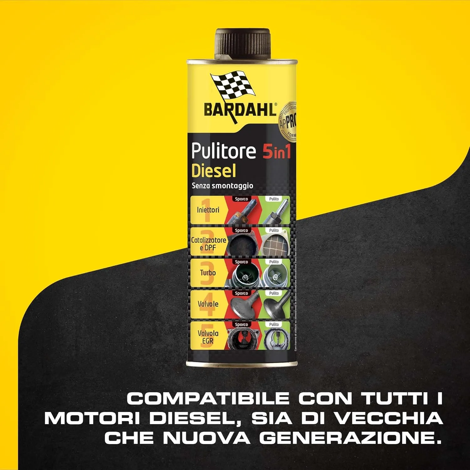 Bardahl – Pulitore Diesel 5 In 1 – Additivo multifunzionale per la pulizia dell’impianto di alimentazione dei motori diesel (500 ml) - immagine 2
