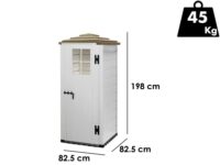 Garofalo Tuscany Evo 80 Pagoda Casetta Porta Attrezzi in Legno 82,5x82,5x198 cm con Finestra - immagine 7