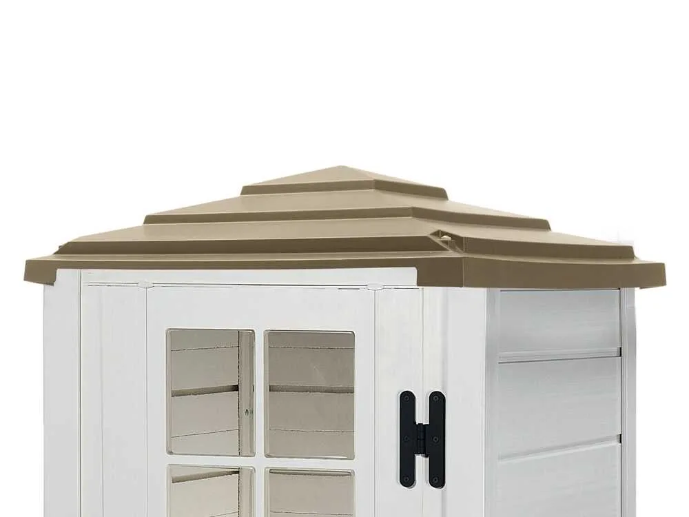 Garofalo Tuscany Evo 80 Pagoda Casetta Porta Attrezzi in Legno 82,5x82,5x198 cm con Finestra - immagine 2