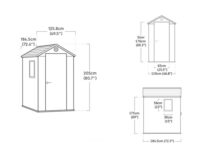 Garofalo Tuscany Evo 80 Pagoda Casetta Porta Attrezzi in Legno 82,5x82,5x198 cm con Finestra - immagine 6
