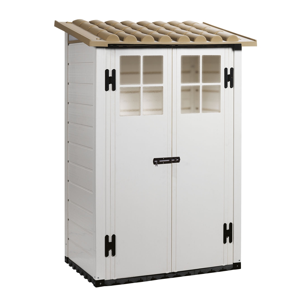 Garofalo – Tuscany Evo 100 Casetta da Giardino in Legno 122,5×82,5×201 cm con Finestre e Porta a Doppia Anta