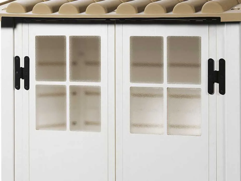 Garofalo – Tuscany Evo 100 Casetta da Giardino in Legno 122,5x82,5x201 cm con Finestre e Porta a Doppia Anta - immagine 7