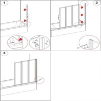 Garofalo – Box Vasca Pieghevole 3 Ante 133-134 cm – Parete Sopravasca per Vasca da Bagno  – Antigoccia, Salvaspazio e Facile da Installare - immagine 9