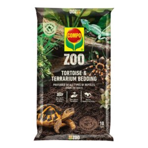 Confezione di COMPO ZOO Lettiera da 10 litri, substrato naturale a base di legno per tartarughe di terra e rettili.