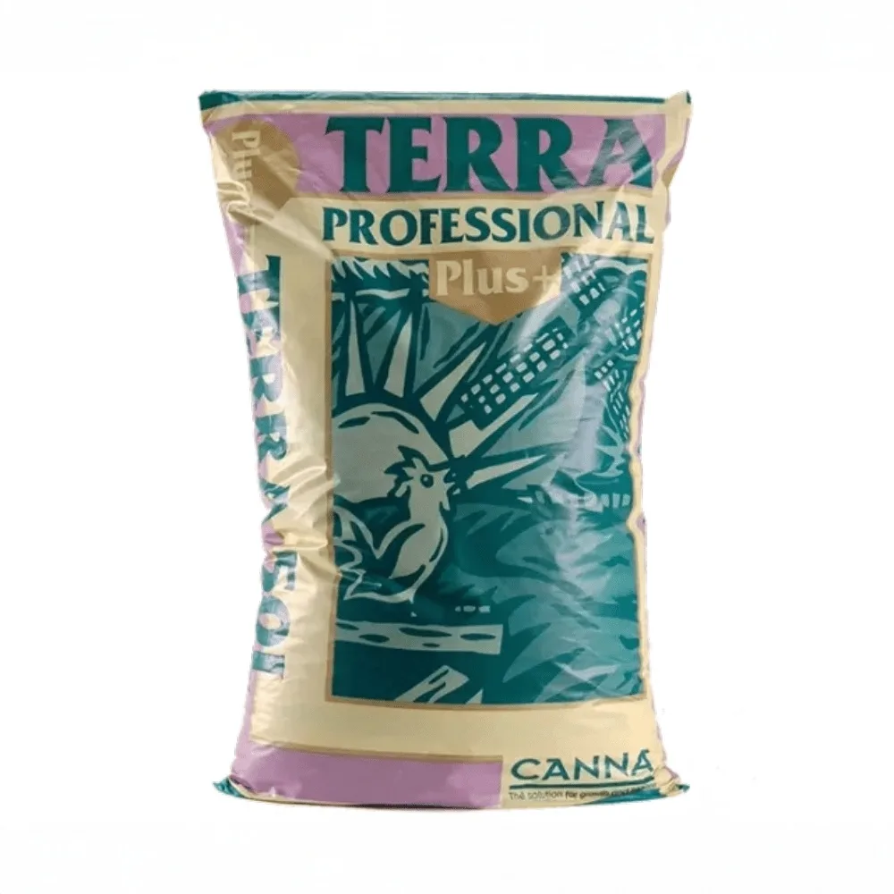 Sacco di terriccio CANNA Terra Professional da 50 litri, substrato professionale per coltivazioni indoor e outdoor.