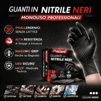 Guanti in Nitrile Neri Taglia L – Monouso, Senza Lattice, Alta Resistenza - immagine 2
