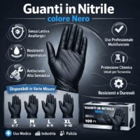 Guanti in Nitrile Neri Taglia S – Monouso, Senza Lattice, Alta Resistenza - immagine 4